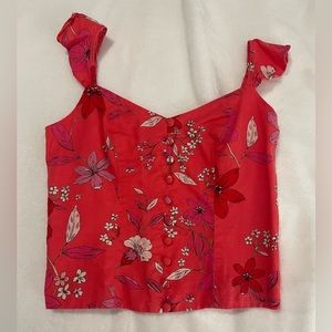Banana Republic Tropical Button Up Top